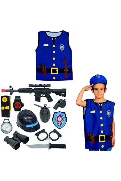 SAZE Büyük Polis Seti Set 10 parçadan oluşmaktadır.+Polis Kostümü 2li set hal...