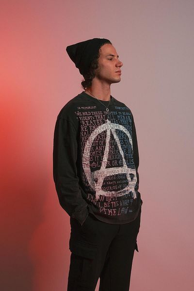 Overdrive Tricou cu mânecă lungă Anarchist Vintage