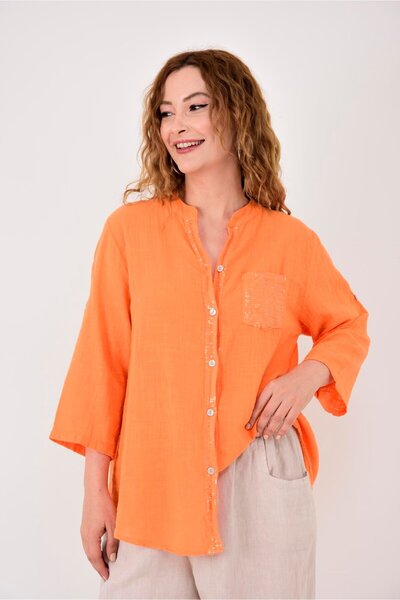 Park Moda 22046 قميص مطرز بالجيب