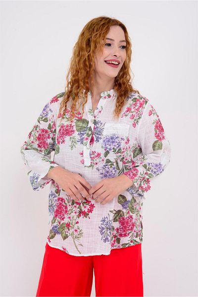 Park Moda 15455-3 Cămașă cu model hortensie