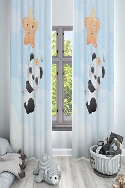 Else Dekor Дитяча та дитяча кімната з пленка з малюнком панди, зірок і хмар