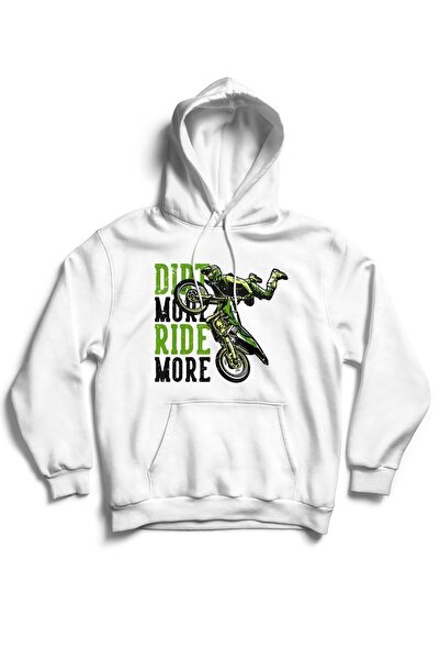 The Baski Unisex bela motociklistička majica Morocan Štampano Kengur džep Sa ...