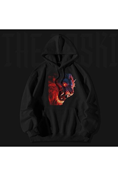 The Baski Unisex crna majica Lion Štampano 100% pamuk Premium