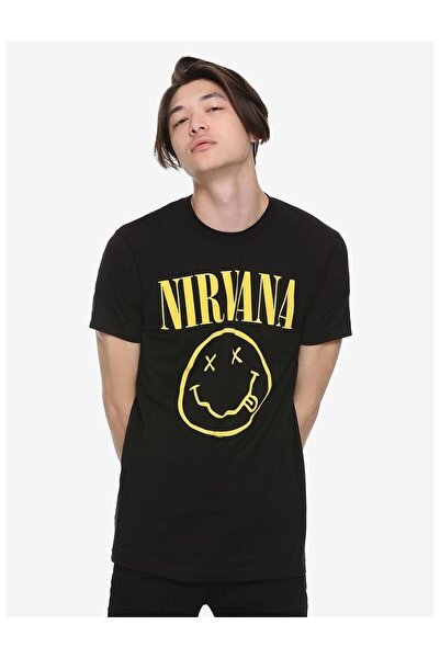 The Baski Crna unisex Nirvana grupa Štampano kratki rukav T-shirt