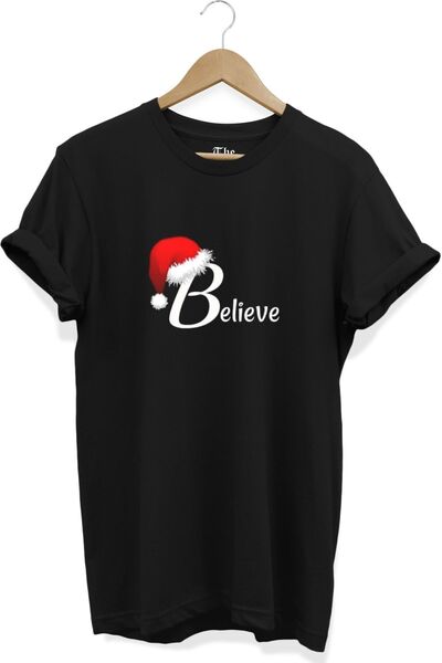 The Baski Doček Nove godine Believe Text Design Štampano 100% pamuk Premium c...