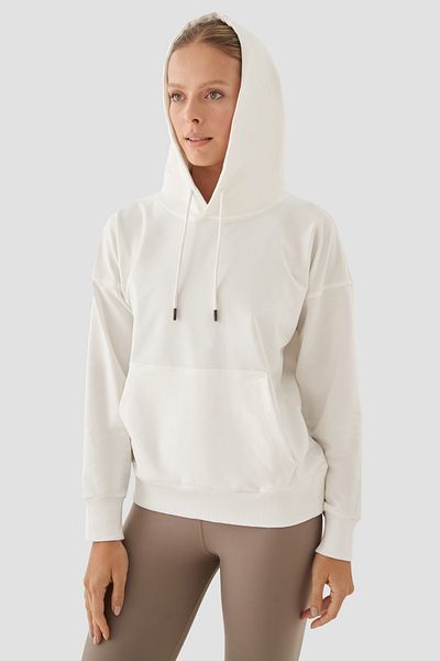 Superstacy Fiona Oversize Pocket Cream Hoodie