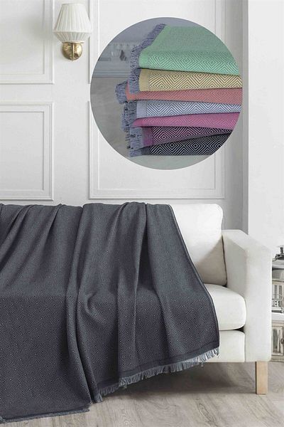 Denizli Concept Μαύρο κάλυμμα καναπέ 175x230 cm - Μοντέρνο σχέδιο, ανθεκτικό και εύκολο στο καθάρισμα