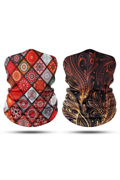 dairaksesuar Set of 2 Men's and Women's Motorcycle Neck Collar Mask - Outdoor