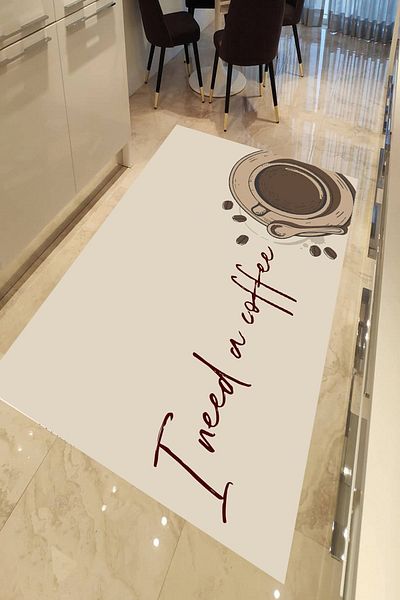 HaLıFoRuM Halıforum Kitchen Carpet Non-Slip Based Washable New Model -Ht670