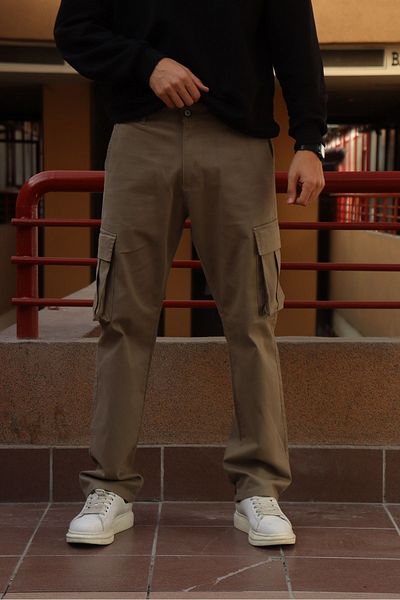 inpool Παντελόνι Gabardine Oversize - Baggy Fit, Cargo Pocket