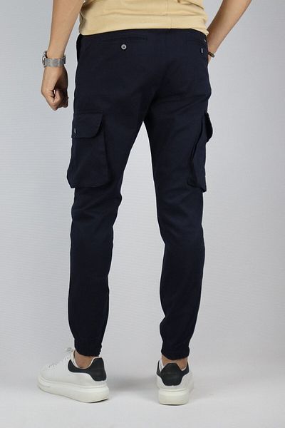 inpool Men's Cargo Pocket Detail Gabardine Trousers
