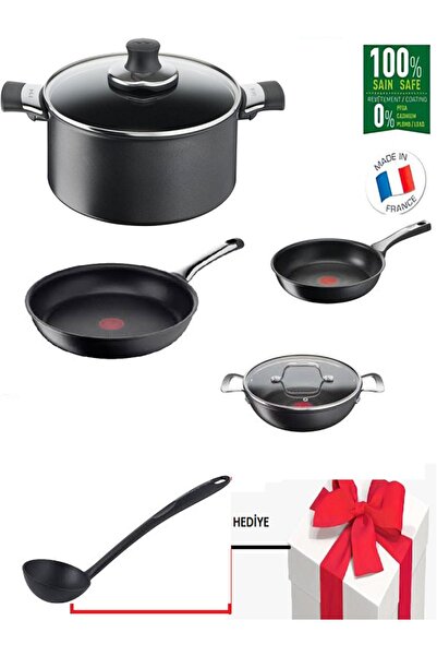 TEFAL Titanyum 6x Excellence Indüksiyon Tabanlı Set 28 22 Cm Tava 26şef 20der...