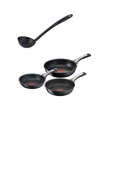 TEFAL Titanyum 6x Difüzyon Kaplama - 22 26 30 Cm Tava Set Kepçe