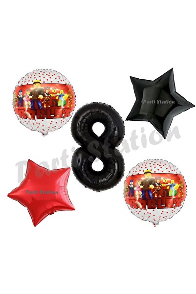 Parti Station Roblox Oyun 8 Yaş Balon Set Roblox Balon Gamer Oyun Konsept Doğ...