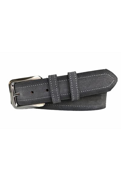 GoDeri Genuine Leather Suede Gray Belt=suede.leather.4cm