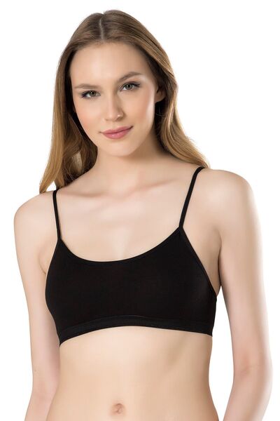 Fabony Sutien bustier cu bretele din fir modal 1000