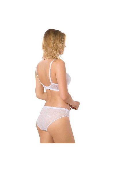 Le Jardin Set sutien acoperit cu dantelă albă pentru femei 6042