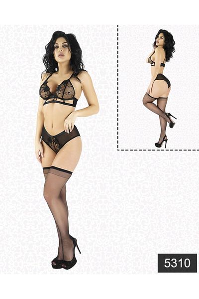 Elawin Σετ εσώρουχα με δαντέλα Fantasy Socks 5310