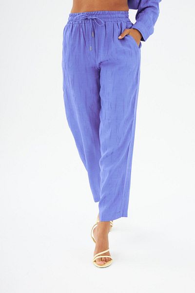 Orfeo Negro PANTALONI JACQUARD CONFORTABILI CU TALIE ELASTICĂ DE FEMEI
