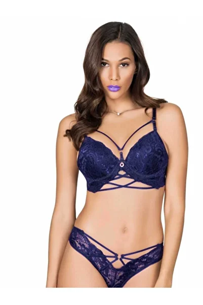Le Jardin Set Sutien Captusat Pushup Lejardin 5025 cu Dantela In dungi Katty