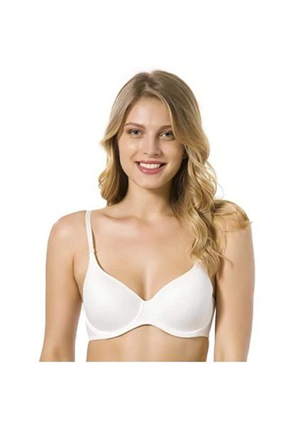 Le Jardin White Pufidik Covered Unsupported Bra New Season (1 Economical)
