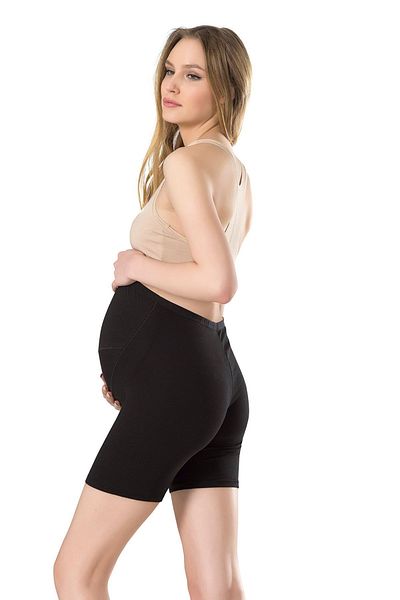 Fabony Pantaloni scurți de maternitate Tesatura modal de bumbac negru 1110