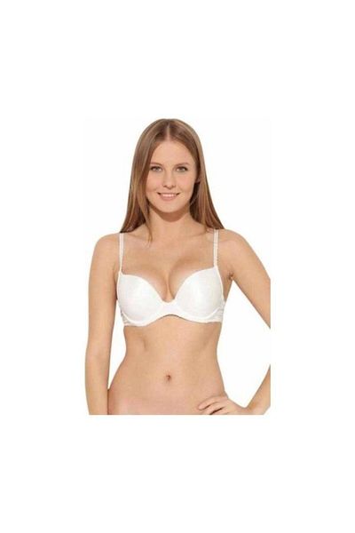 Orkide Sutien de damă, alb, complet push-up, 2 mărimi, mai mare Reina