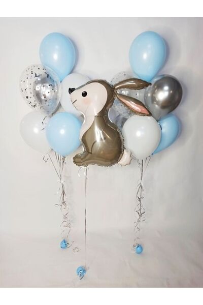 Parti Station مجموعة بالونات عيد الميلاد بتصميم أرنب وودلاند