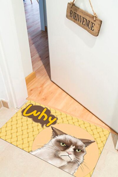 Egebella Designed by Nd - Motto Collection Digital Printed Decorative Non-Slip Mat Motto-7