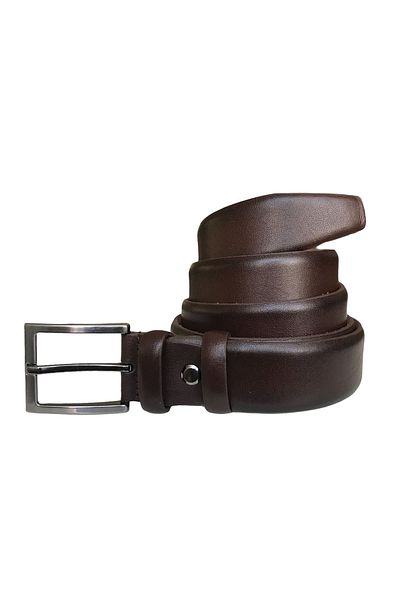 GoDeri Curea pentru pantaloni din piele naturală de calitate maro clasică 3,5 cm=go-dk-kla