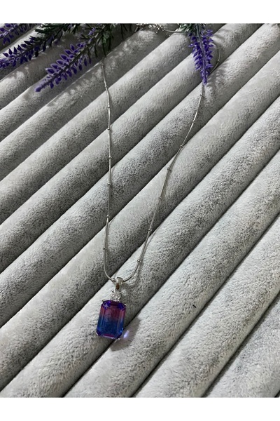 Nilperi takı قلادة كريستال مرصعة بالأحجار - باغيت من الفولاذ المقاوم للصدأ