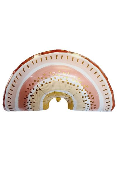 Parti Station 6 Years Old Bohemian Rainbow Balloon Set - Rainbow and Cream Number Concept, for Birthday Party