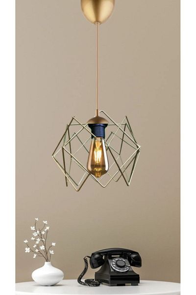 retro home design Million Special Design Gold Prism Koza Pendant Lamp Chandelier for Living Room, Kitchen, Entrance, Hallway