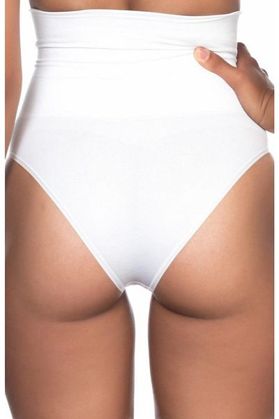 Emay İç Giyim Women's White Seamless Double Layer Brasil Slip Corset
