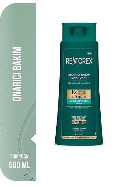Restorex 500 Ml Keratin & Argan Shampoo - 4 Pieces
