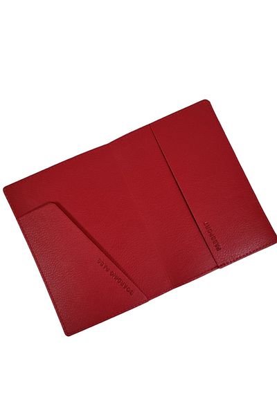 Smyrna Acar Mira Thermo Leather Passport Case Passport Holder Dark Red