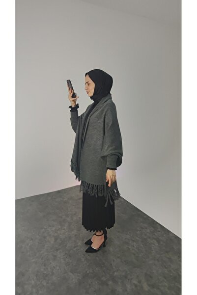 MODA MAÇKA PARK ΠΛΕΚΤΟ ΣΑΛΙ ΠΟΝΤΣΟ ΜΕ ΔΩΡΟ ΚΡΟΣ