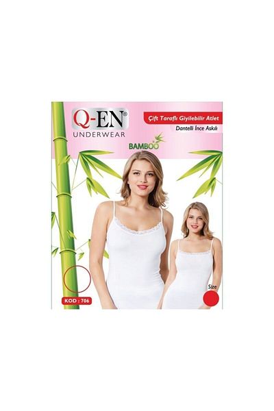Q-EN Bamboo Laced Thick Strap Athlete 706 Ecru