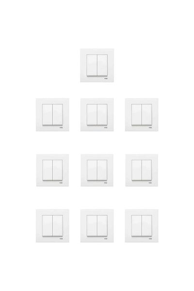VİKO Viko Karre 10 Pieces White Commutator Switch - Framed
