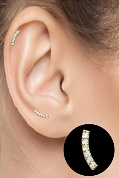 BY DİLEK ÇETİN ACCESSORY Çelik Kıkırdak Helix Tragus Piercing