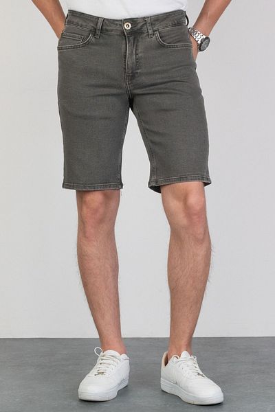 HLT JEANS Khakifarbene Slim Fit-Jeans aus Lycra-Denim für Herren, flexible Jeans, Jeans-Shorts HLTHE001930