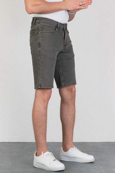HLT JEANS Khakifarbene Slim Fit-Jeans aus Lycra-Denim für Herren, flexible Jeans, Jeans-Shorts HLTHE001930