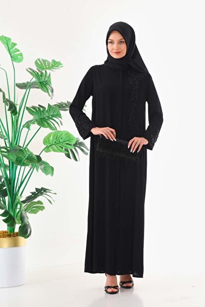 GÜLSEMALİ Kaliteli Lüks Abaya  Dubai İpeği Kumaşı El İşlemeli Danteli Arabic ...