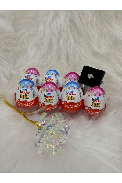 Hediyedukkani 8 adet Kinder joy süpriz yumurta 1 adet ciidi ilişki yüzügü son...