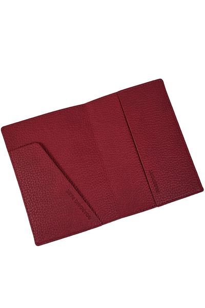 Smyrna Acar Mira Thermo Leather Passport Case Passport Holder Burgundy