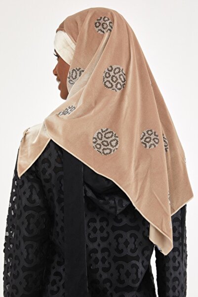 Differenza Velvet Capsule Scarf-beige