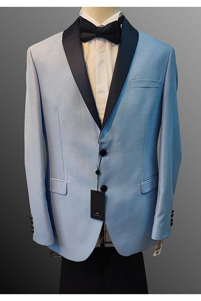 crispino Men's Blue Tuxedo Suit - Groom Suit Jacket and Pants