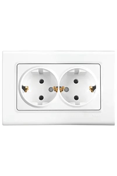 VİKO Viko Linnera Double Grounded Socket Frame White