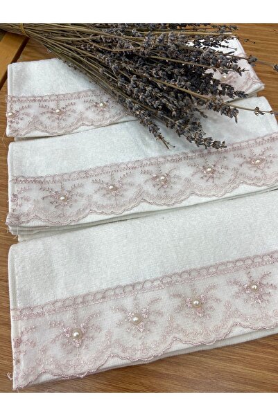 ACAR HAVLU 12 Li Keseli Gipürlü Mutfak Havlusu 30x50 Cm