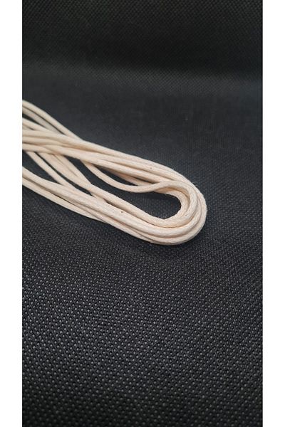 Take a Baacık Cream Colored Round Waxed Shoelaces - 110 cm